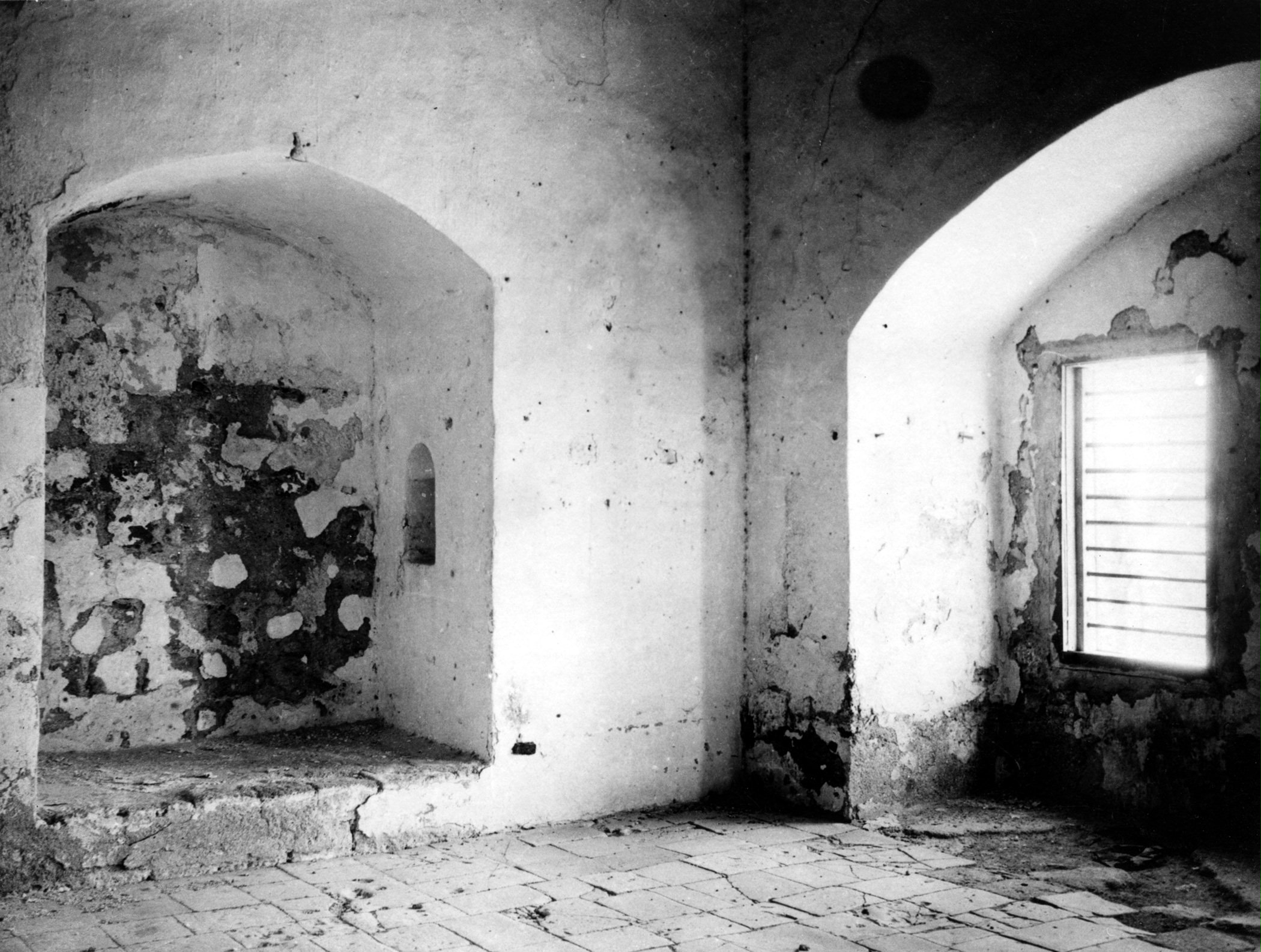 The cell of Baha'u'llah. (Photo by Clarence Welsh, circa 1921)