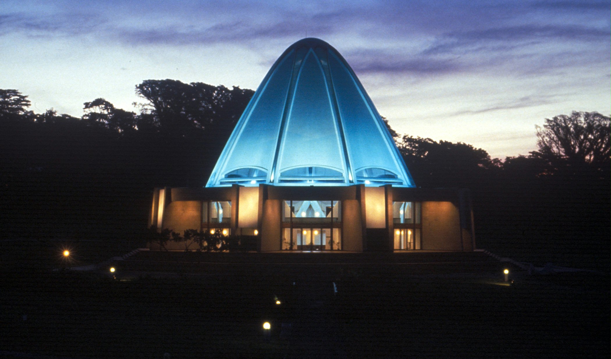 Beacon of unity in the midmost heart of the ocean...the Baha'i House of Worship in Samoa.