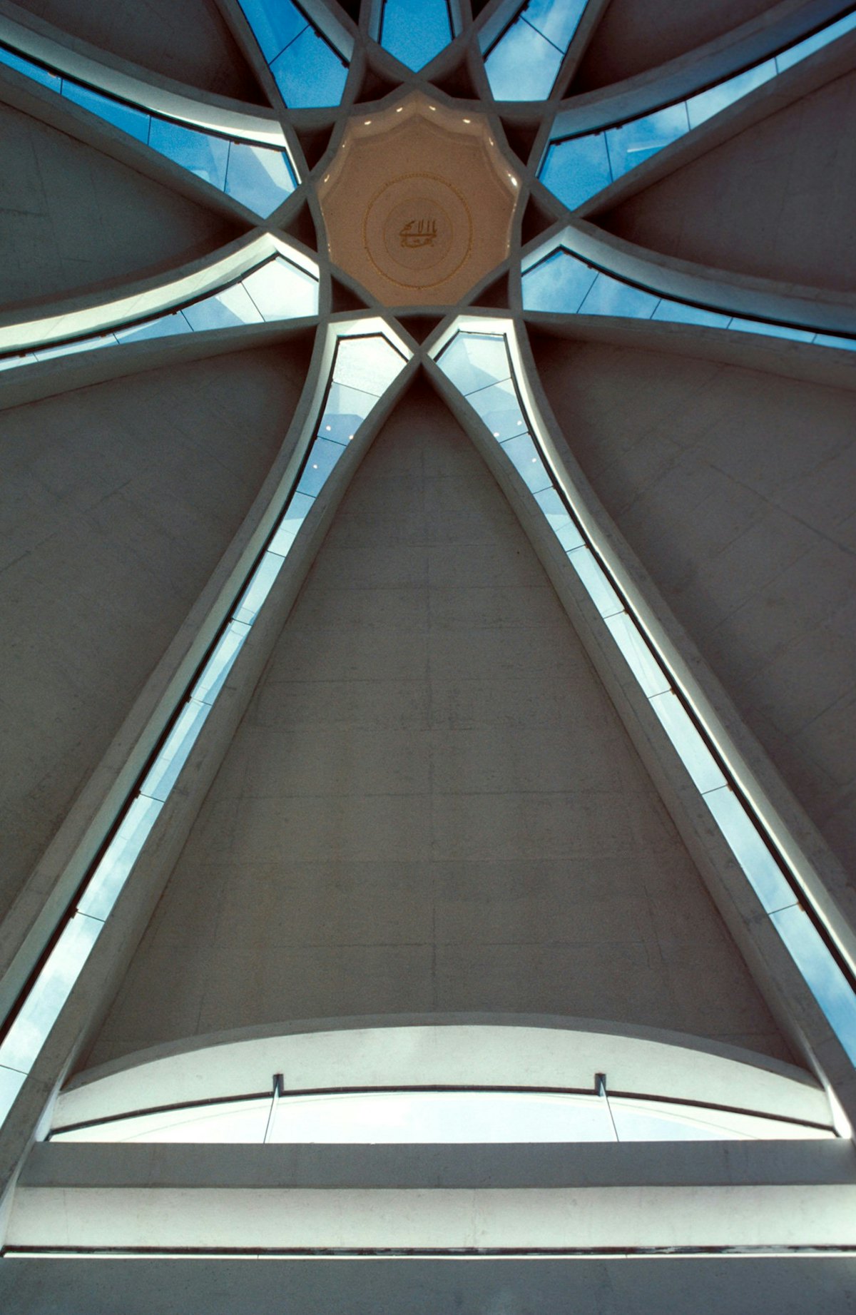 The interior of the dome of the Baha'i House of Worship in Samoa. Photo by Mark Wilkie.