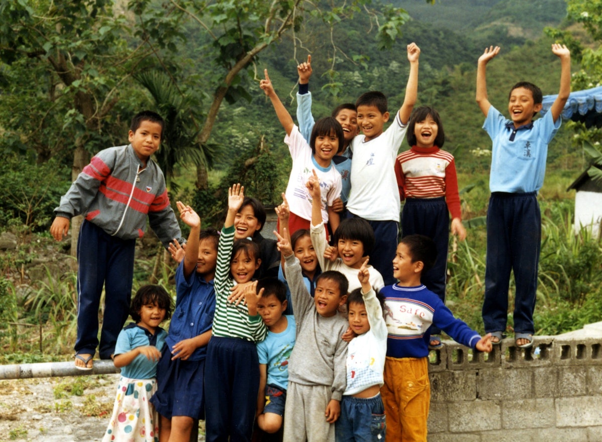 Participants in a Baha'i children's class, Taiwan, 1988.