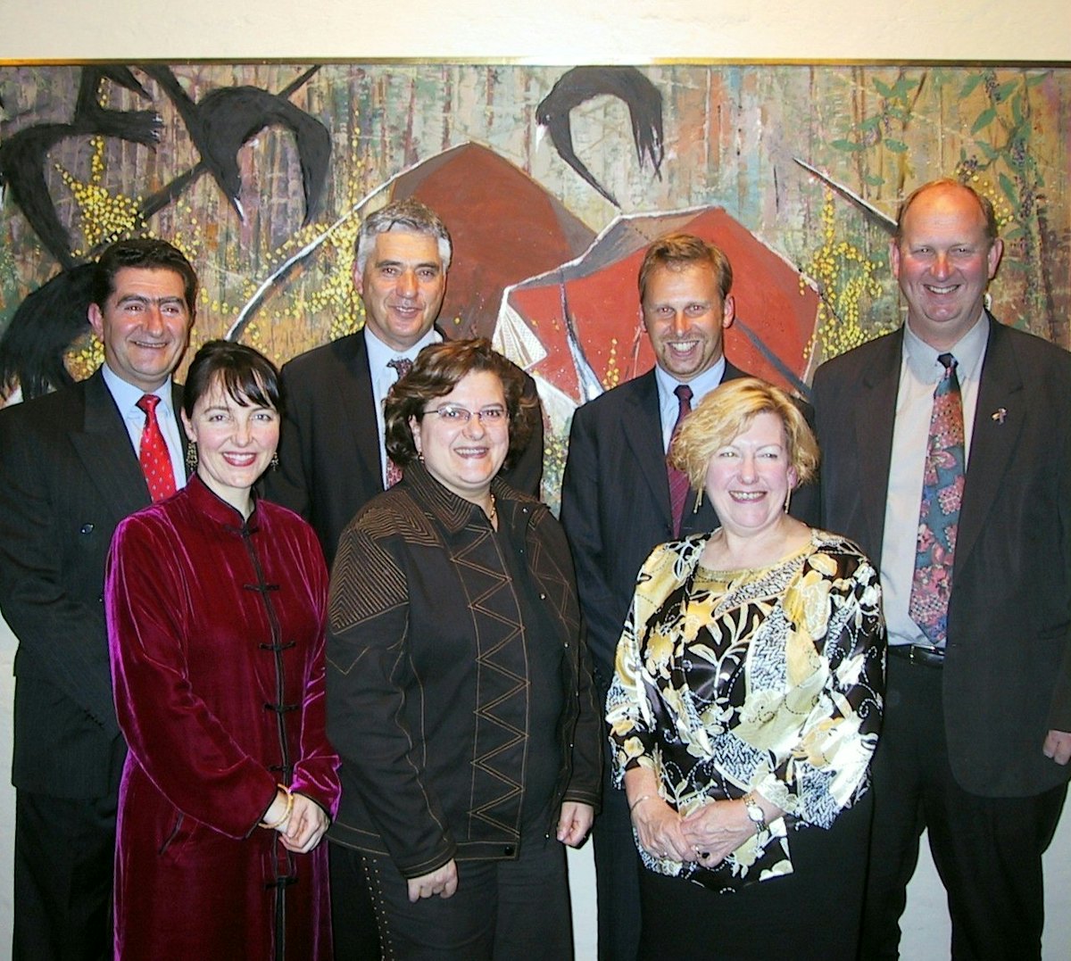 Australian national Baha'i education officer Kath Podger (front left), Victorian state parliamentary secretary for education Liz Beattie (front right), with participants at the appreciation event in Manningham.