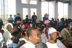 Some of the participants at the festivities in 2005 where the history of the Baha'i Faith in The Gambia was described.