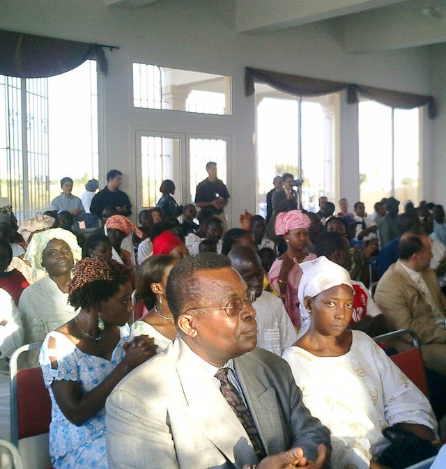 Some of the participants at the festivities in 2005 where the history of the Baha'i Faith in The Gambia was described.