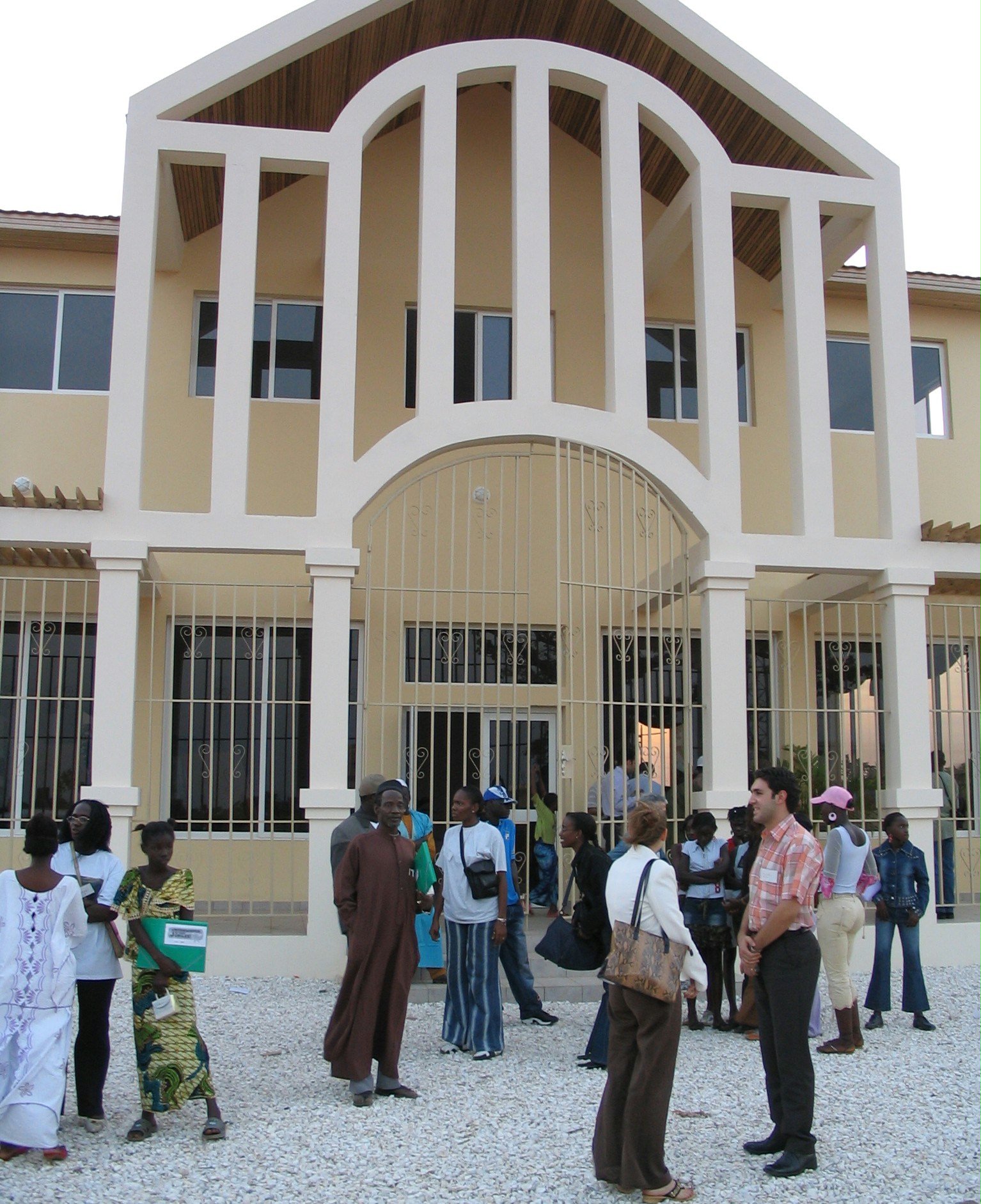 The Baha'i center in Bakau, The Gambia, during the opening festivities, December 2004.