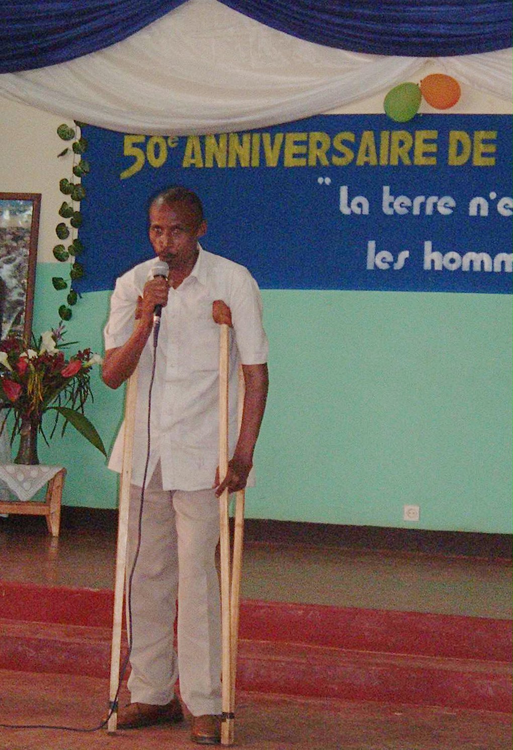 One of the early members of the Rwandan Baha'i community, Uzziel Mihembezo...He told the participants in the celebrations that the jubilee festivities were a major victory.