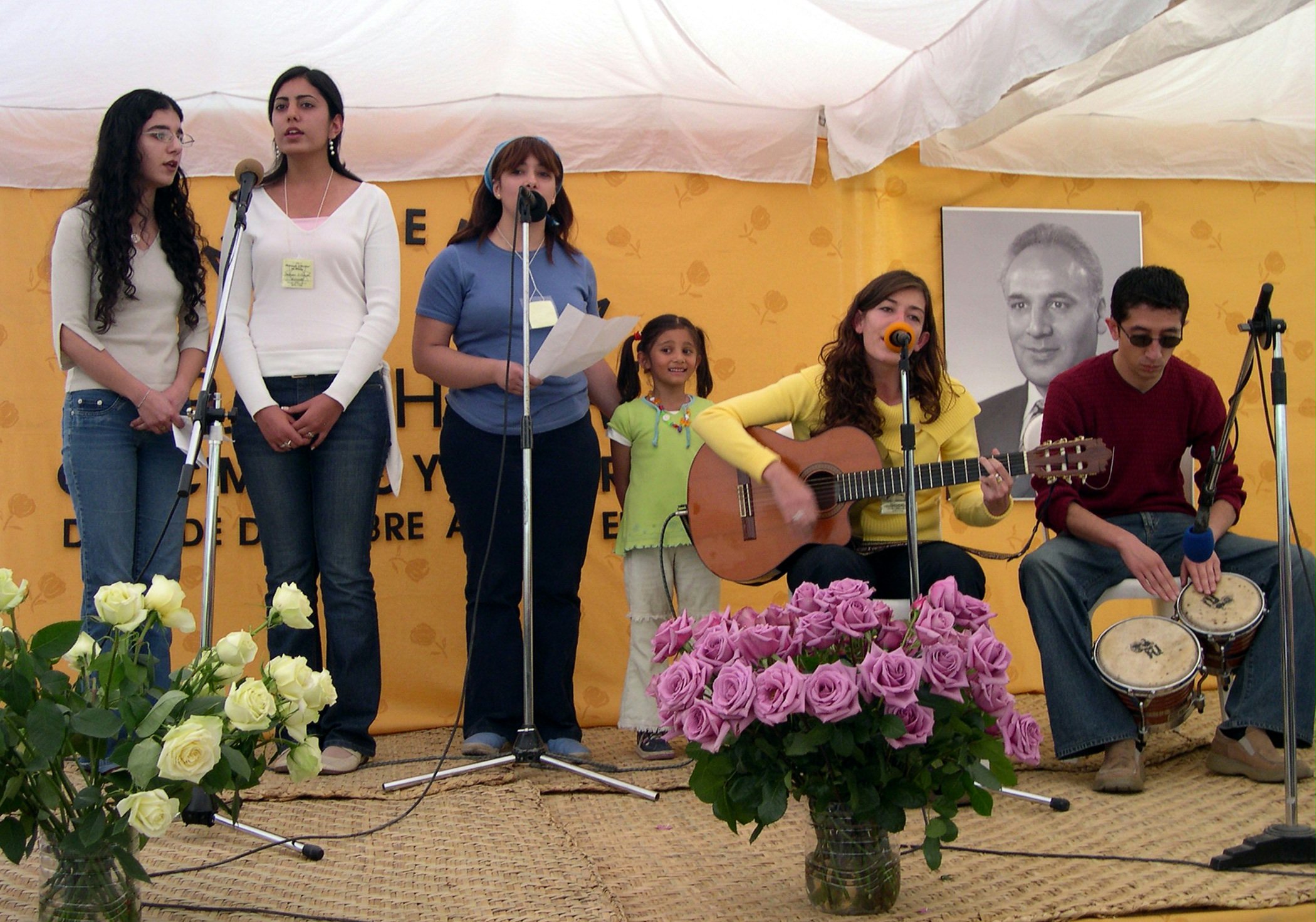 A musical group from Quito at the "Growth and Victories" conference in Ecuador.