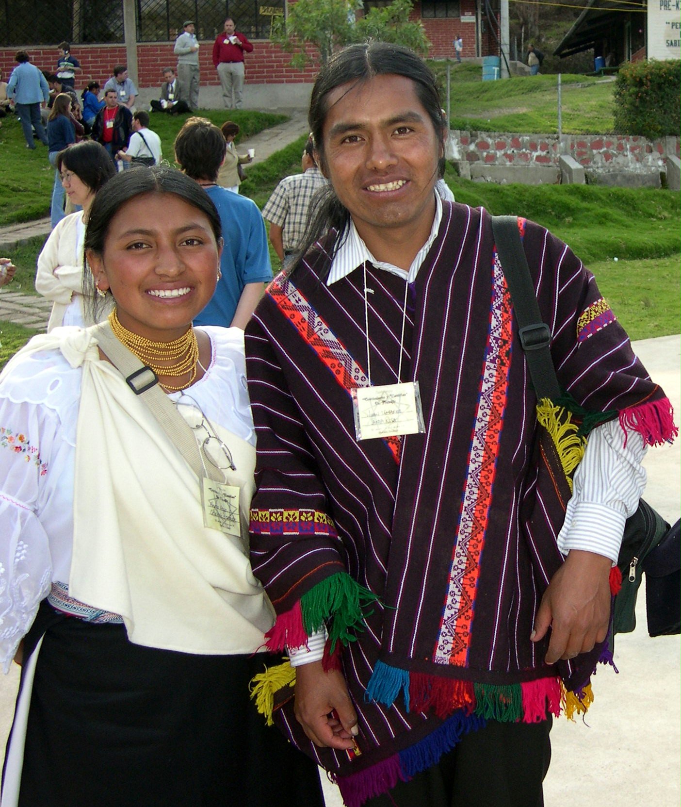 Anita Vega and Juan Tamares of Ecuador at the "Growth and Victories" conference held in Otavalo.