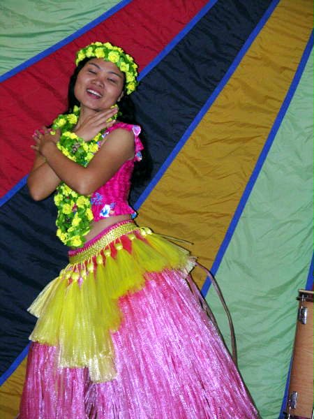 Tessie Elisan in a traditional dance at the Baha'i National Arts Festival in the Philippines.
