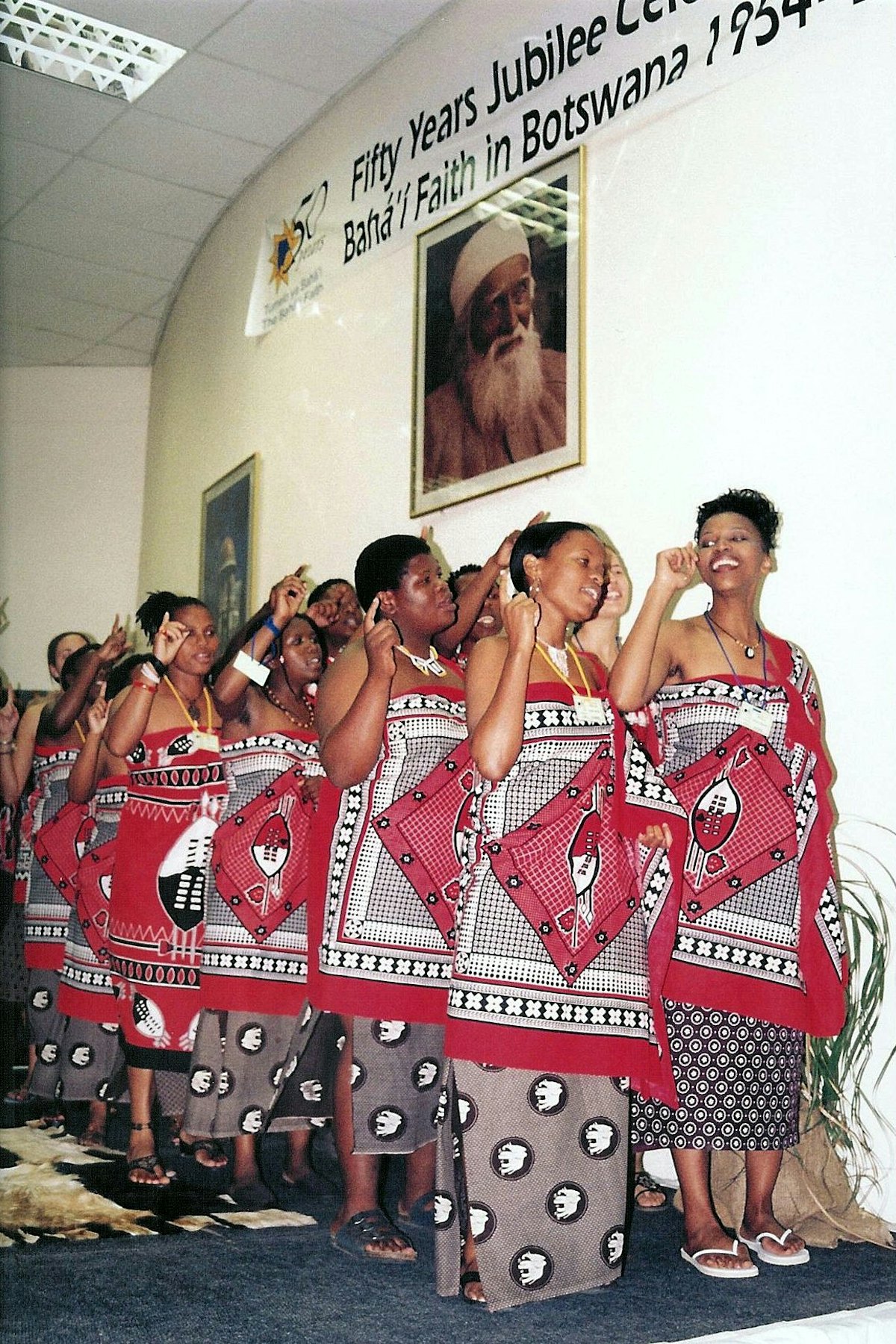The Swaziland Baha'i choir at the Botswana jubilee celebrations.