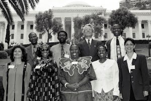 The National Spiritual Assembly of the Baha'is of Botswana at the Baha'i International Convention, Baha'i World Centre, Haifa, Israel, 1998.