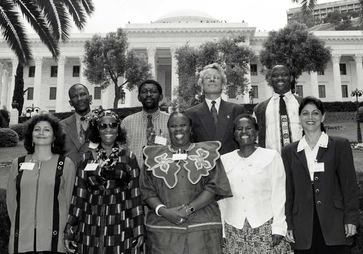 The National Spiritual Assembly of the Baha'is of Botswana at the Baha'i International Convention, Baha'i World Centre, Haifa, Israel, 1998.