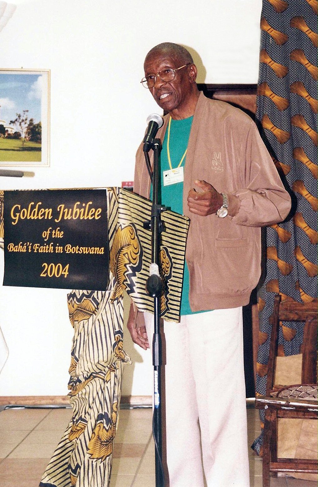 Michael Nthau at the Botswana jubilee celebrations.