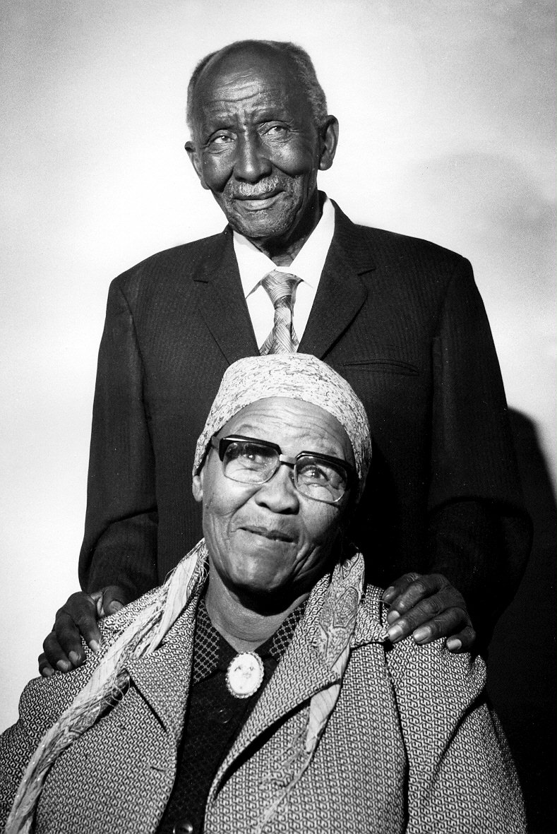 Early Baha'is of Botswana...James and Stella Moncho, 1986.