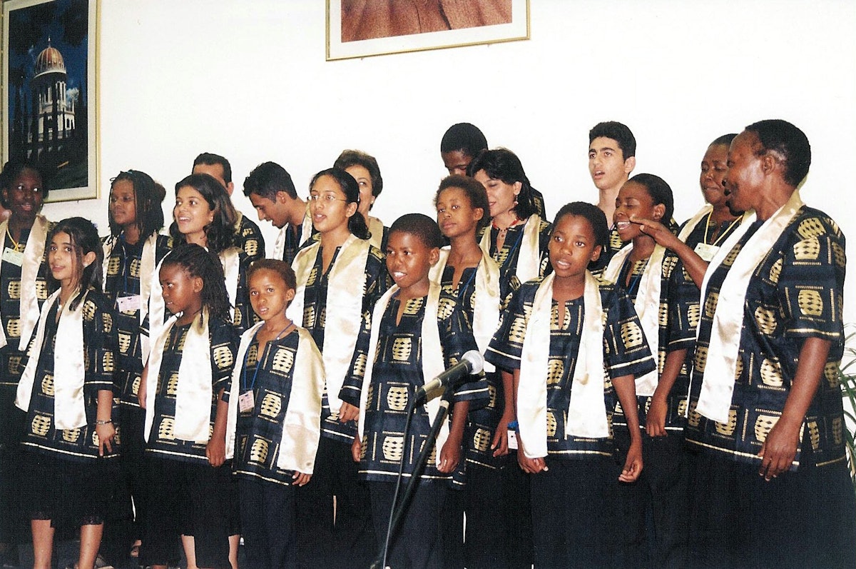 A choir from Tlokweng at the Botswana Baha'i jubilee.