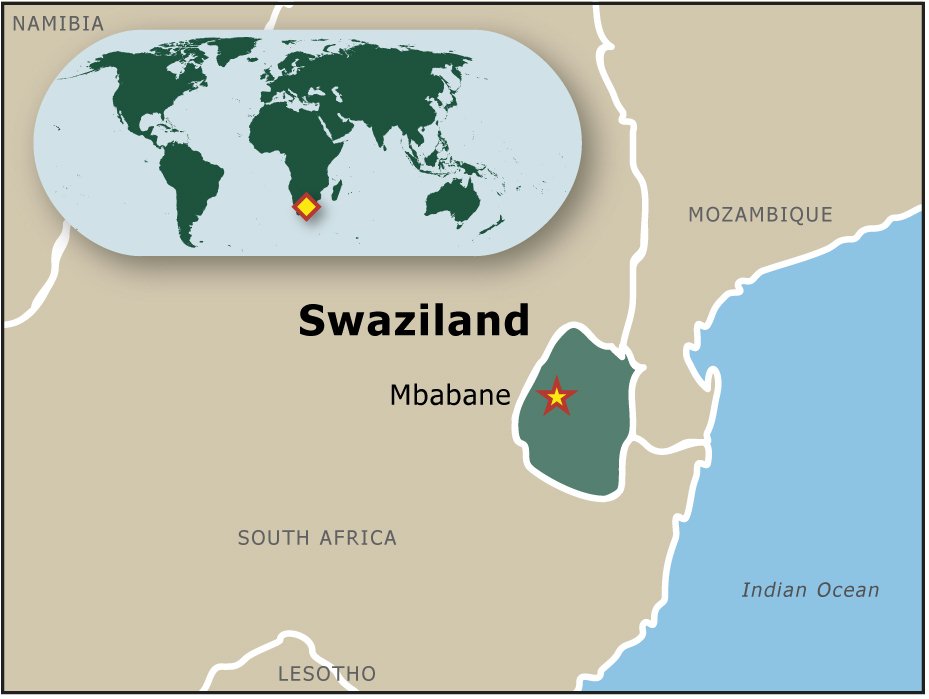 Свазиленд на карте. Свазиленд столица Мбабане на карте. Страна Свазиленд где находится.