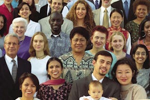 The front cover of 'The Baha'is' magazine.