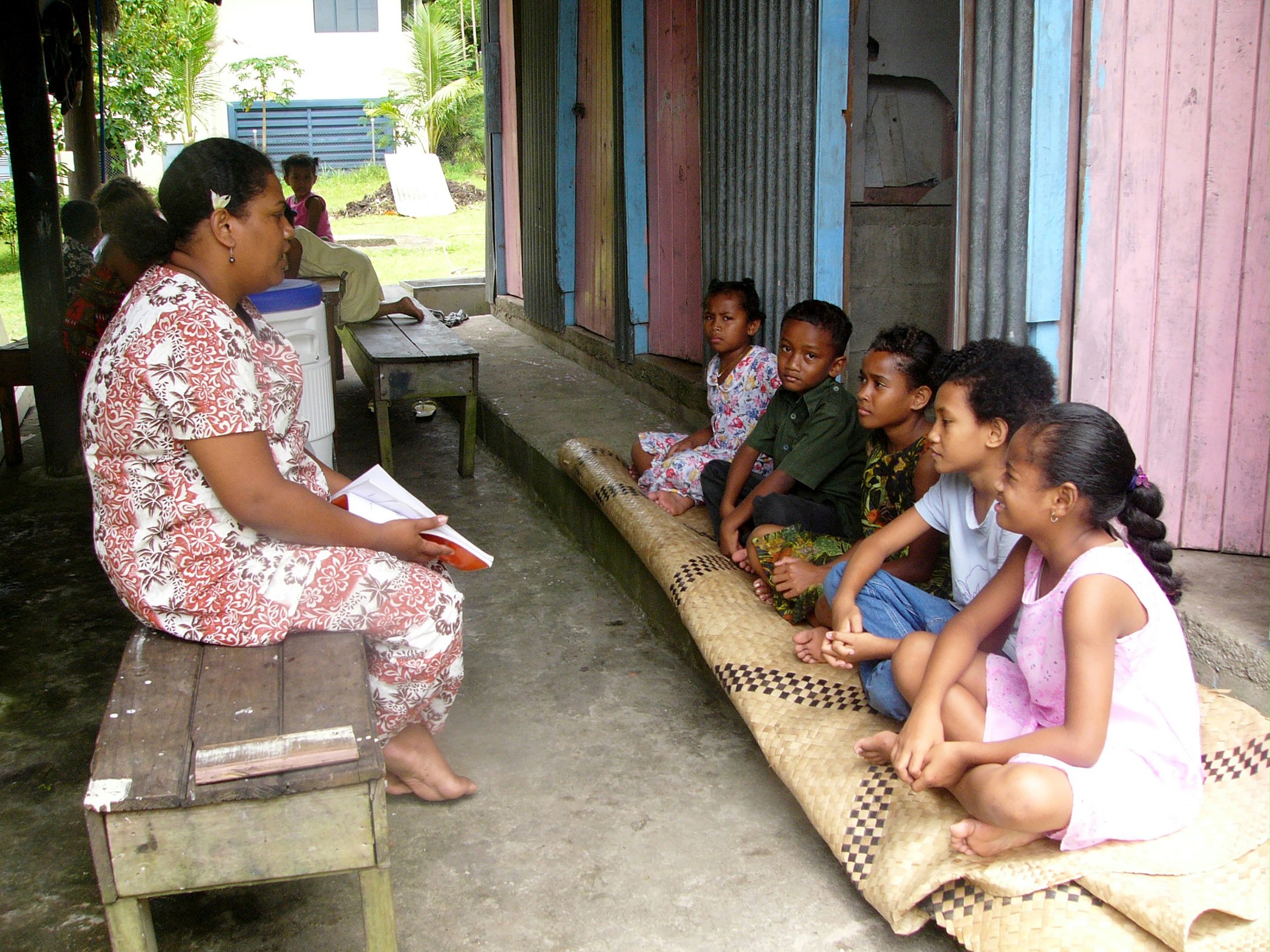 Baha'i children's class, Fiji, 2005.