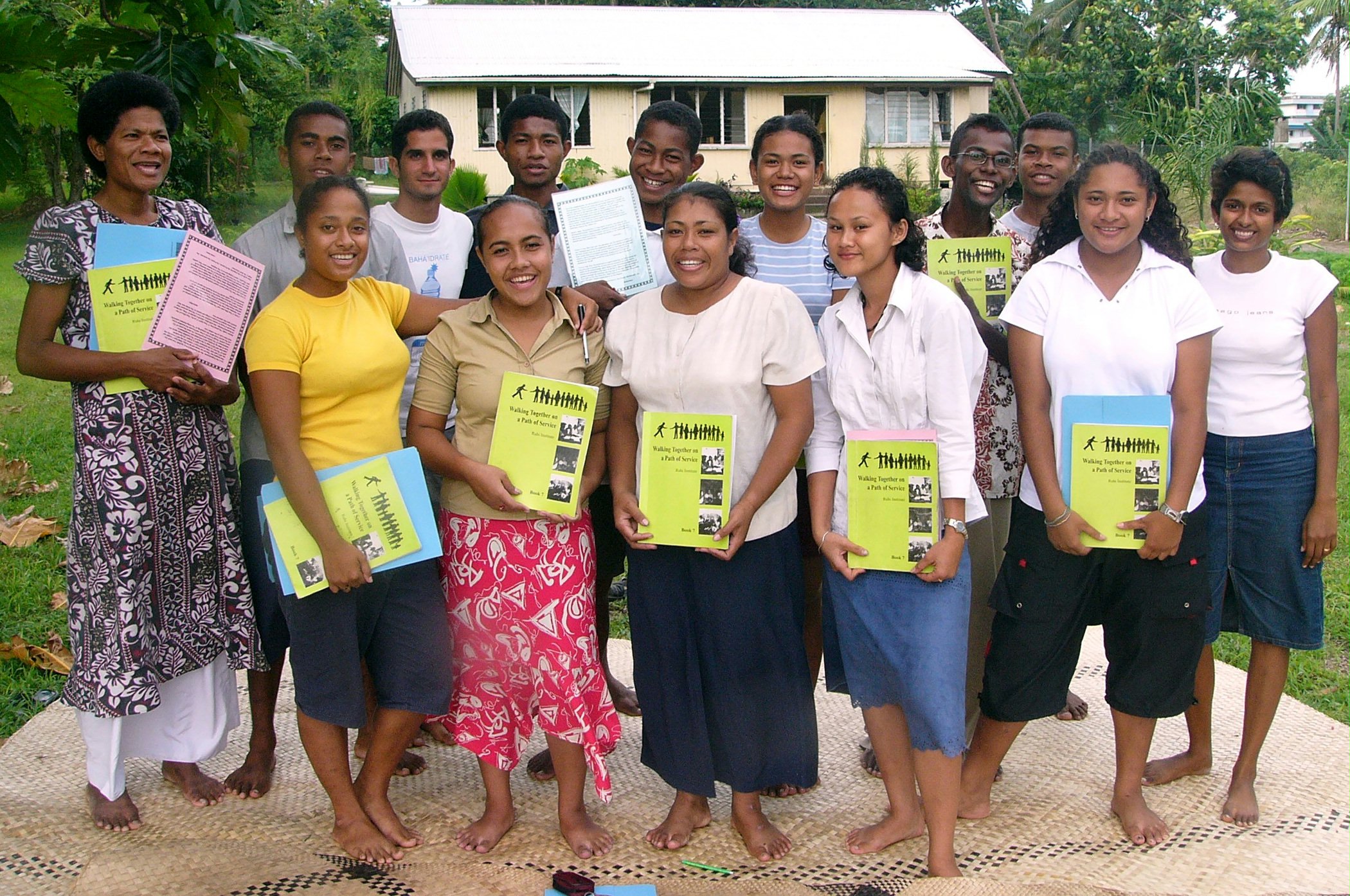 Participants in a Baha'i study circle, Fiji, 2005.