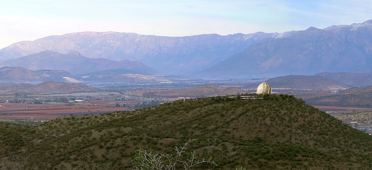 The site for the Baha'i Temple to be built north of Santiago, Chile, has a panoramic view on three sides of the Andes mountains.