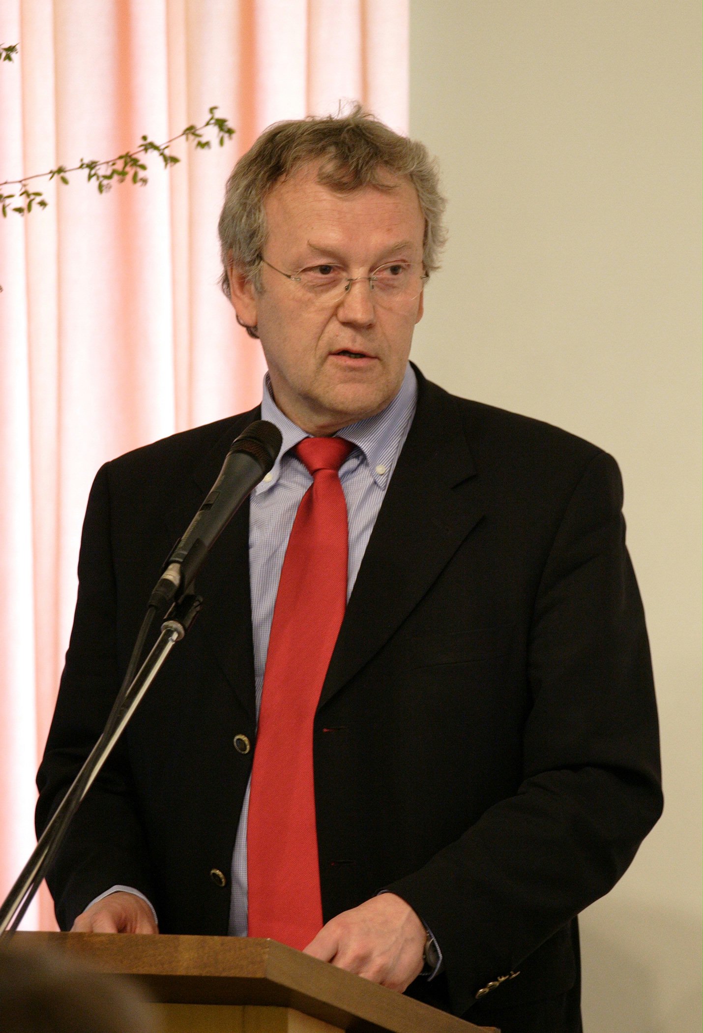 State secretary of the Ministry of Science and Art of Hesse, Joachim-Felix Leonhard, speaking at the Baha'i centenary reception in Hofheim-Langenhain.