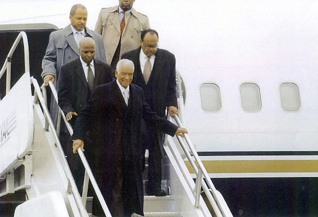 Actor Earl Cameron playing the role of the president of an African country in "The Interpreter." Photo courtesy of Universal Studios.