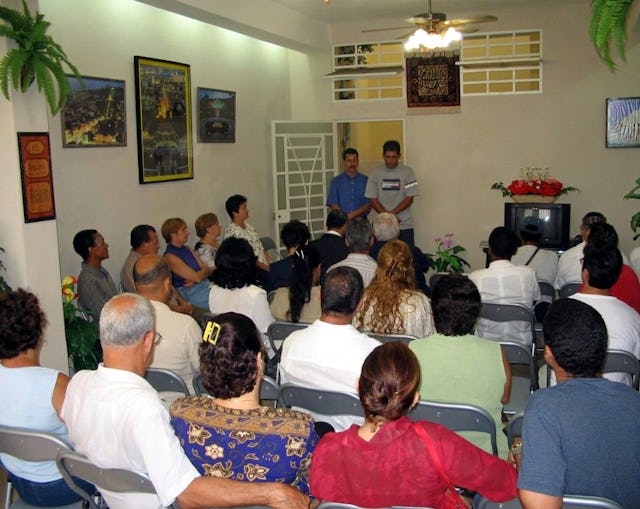 The interreligious gathering at the national Baha'i center in Havana, Cuba, 23 May 2005.