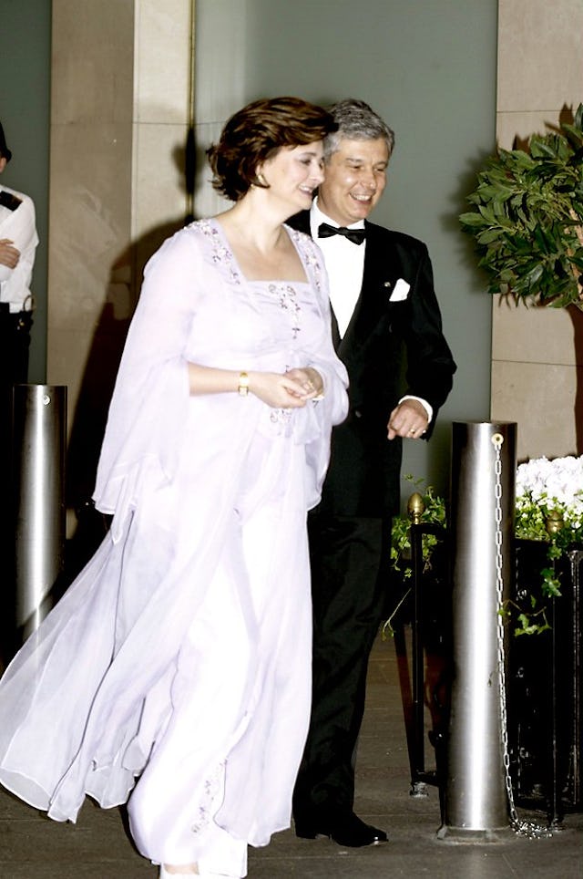 A patron of the Asian Women of Achievement Awards Cherie Booth, the wife of British Prime Minister Tony Blair, at the award ceremony, 2005. Photo courtesy of Asian Women of Achievement Awards.