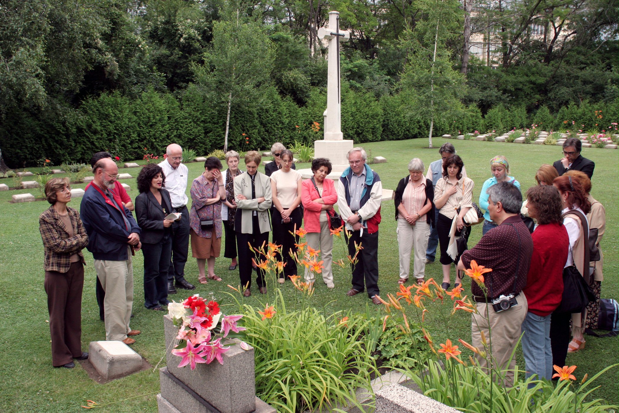 "A place of visitation"....At the graveside in Sofia of Marion Jack, Baha'is pray for the progress of her soul.