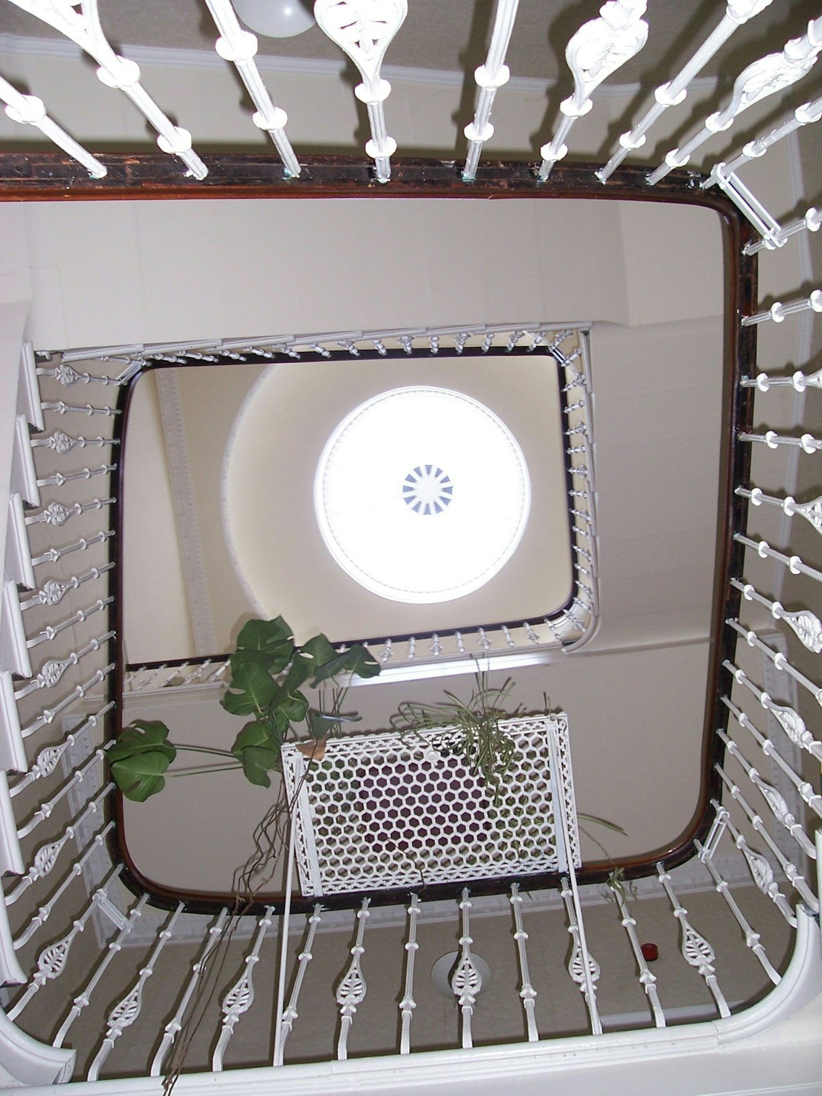 View from below of the staircase and cupola in the new Baha'i center in Edinburgh.