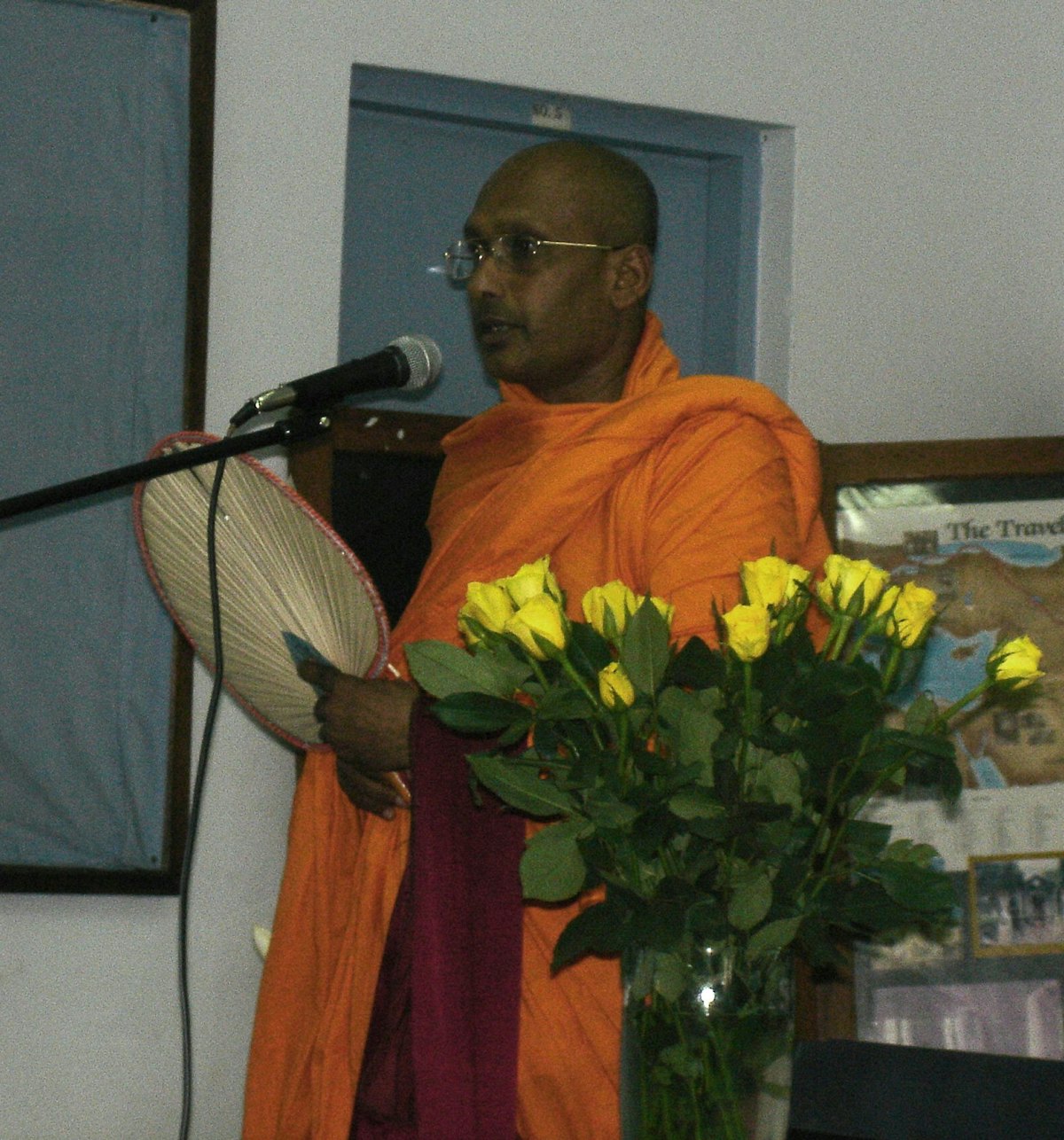 A representative of the Buddhist community, Rev. M Pannaseeha, at the International Day of Peace gathering organized by the Baha'is of Tanzania.