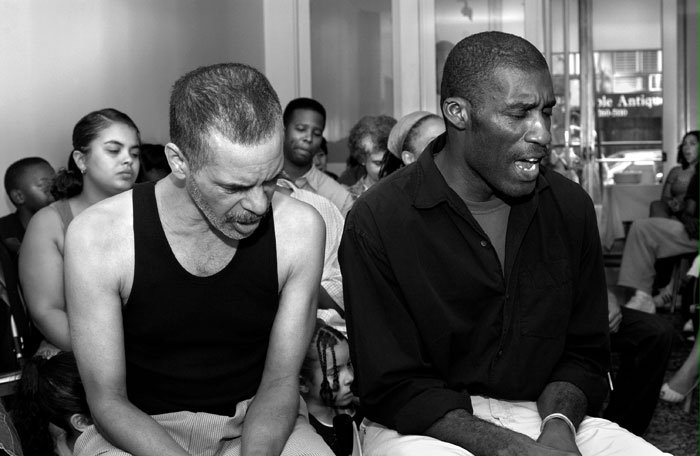 Participants in the Hush Harbor devotional meetings at the New York Baha'i Center.