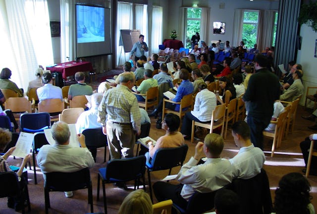 Conference participants engaged in a session at the EBBF 16th Annual Conference, which took place at the DePoort Conference Center in the Netherlands.