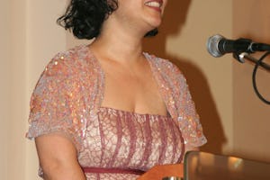 Dr. Nazila Ghanea of the UK-based Centre for International Human Rights, Institute of Commonwealth Studies, University of London, was one of the event's organizers. Photograph by Hamid Jahanpour