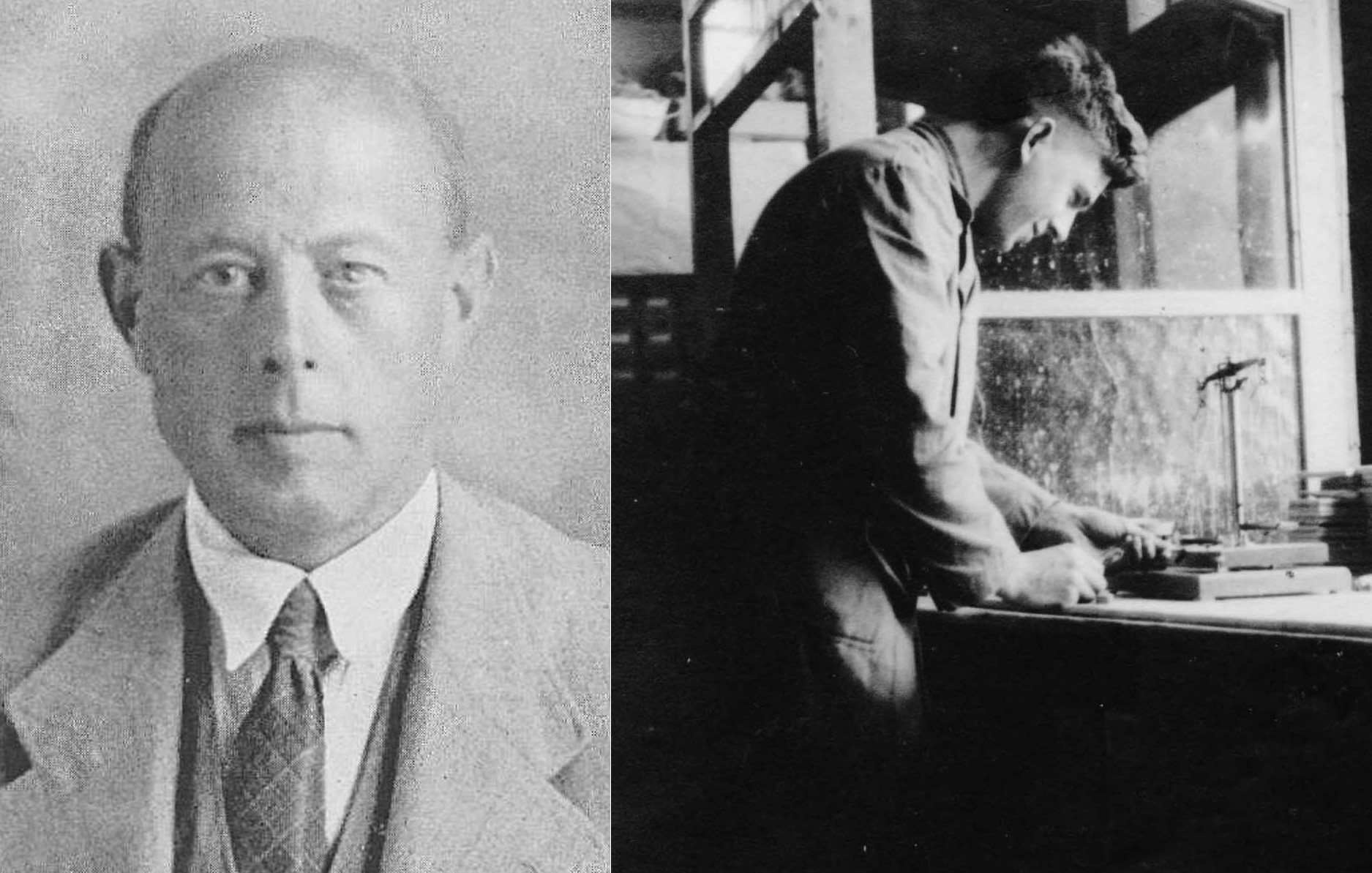 Robert de Brauw, left, manager of the Westraven tile factory, was the one who agreed to take on the job of making more than 12,000 gilded tiles. His works manager, Karel Bazuine, right, had been experimenting with gold glaze and undoubtedly figured in Mr. de Brauw's decision.