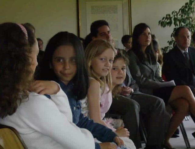 Children and adults gather for a Ridvan program near the Baha'i house of worship outside Frankfurt, Germany. The Festival of Ridvan lasts 12 days, with most countries holding special events on the first, ninth and 12th days of the period.