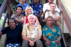 The new National Assembly of the Baha'is of the Solomon Islands, shown here, was elected at the annual convention held in late April 2007 in Gizo, near villages devastated by a recent earthquake and tsunami.