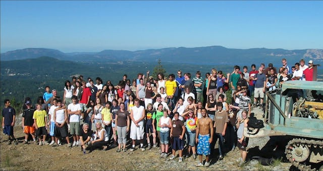 Maxwell students in grades 7 to 11 took part in the Great Canadian Shoreline Cleanup, sorting their "catch" for recycling.