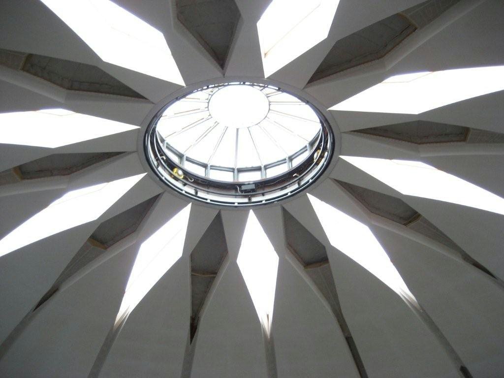 The building is designed to create an appropriate setting for devotional meetings or spiritual reflection.