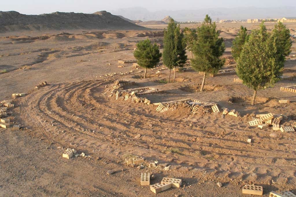 The Baha'i cemetery in Yazd, Iran, was destroyed in July. The tracks left behind and the severity of the damage show that heavy equipment was used.