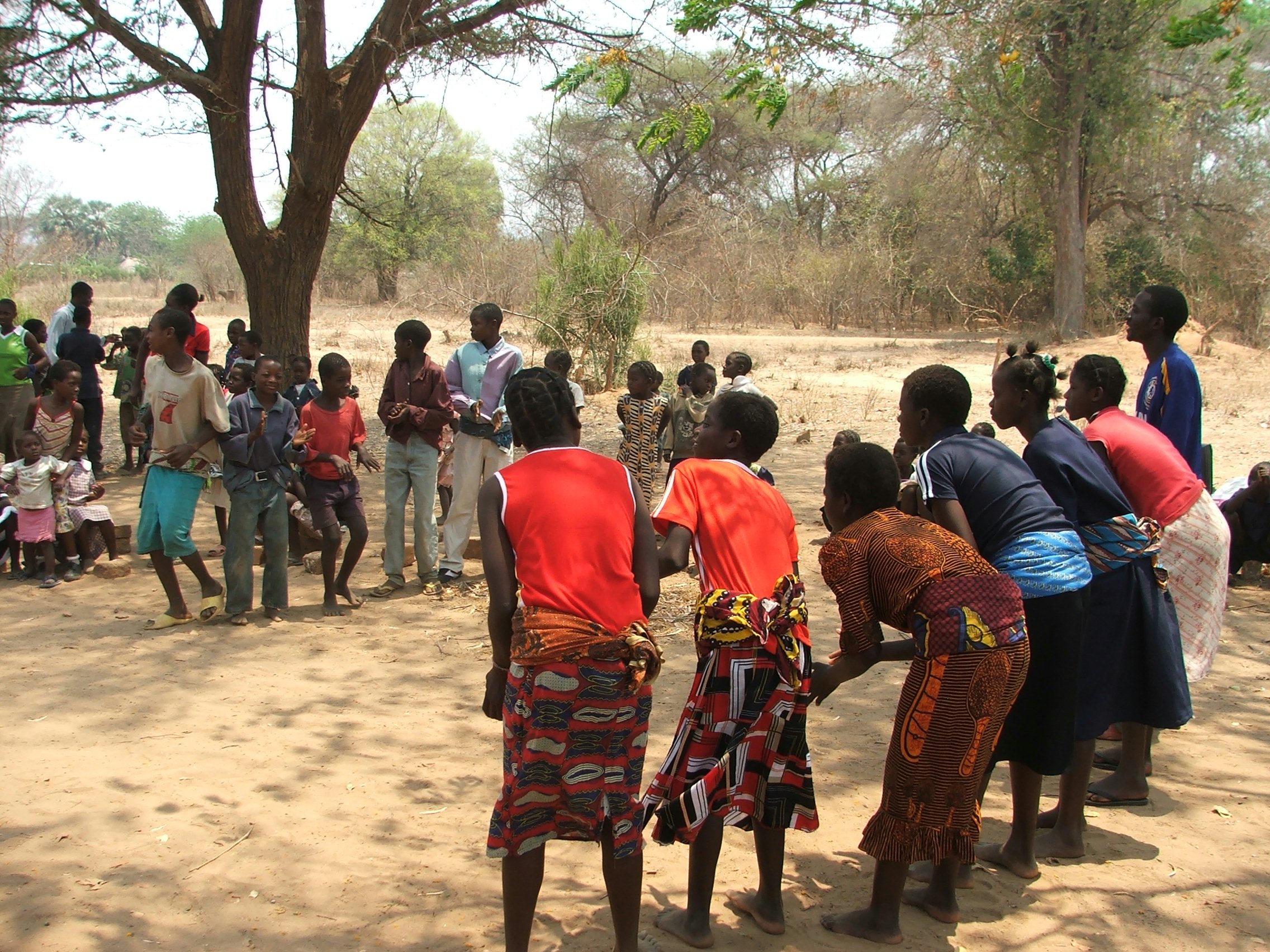 Young people perform a traditional dance at a gathering in southern Zambia celebrating a new program organized by Baha'is for youngsters aged 12 to 15.