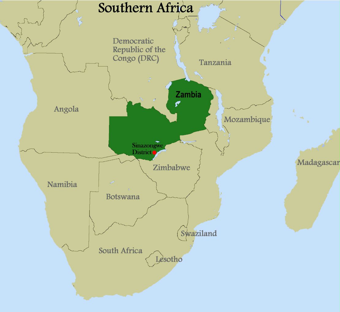 The Sinazongwe District in Zambia abuts Lake Kariba, the largest man-made lake in Africa.