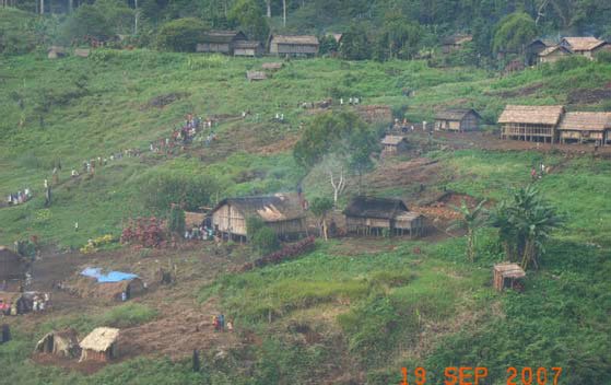 Guests arriving at Bunisi by helicopter got an aerial view of the elementary school and its surroundings.