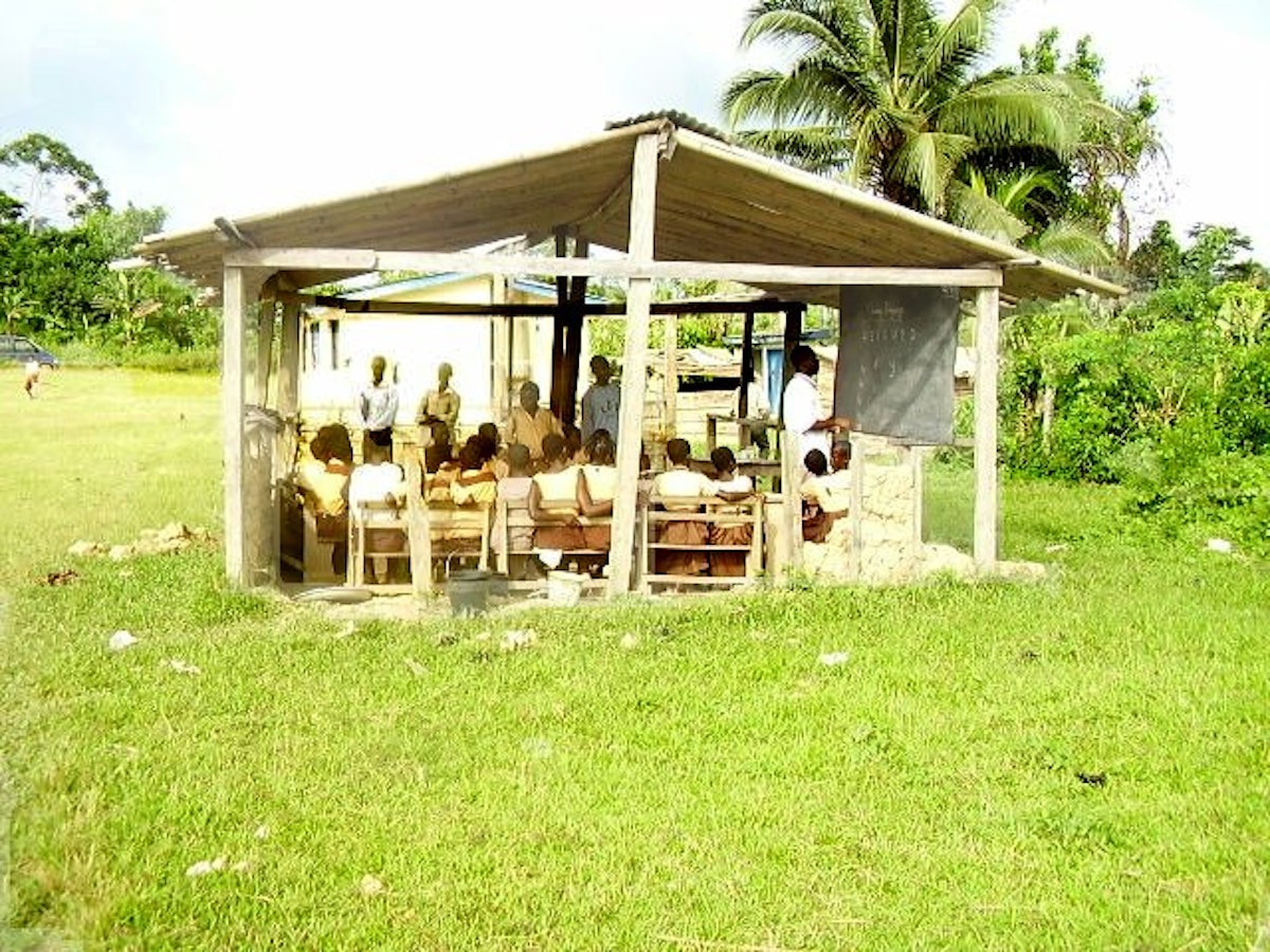 Remote rural schools, such as the Anyinabrim primary school here, are the focus of the project.