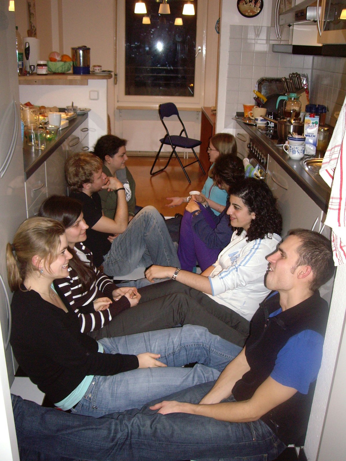 A dozen people gather every two weeks at a home in Heidelberg, Germany, for prayers, food, and conversation. Participants say they like the relaxed atmosphere.