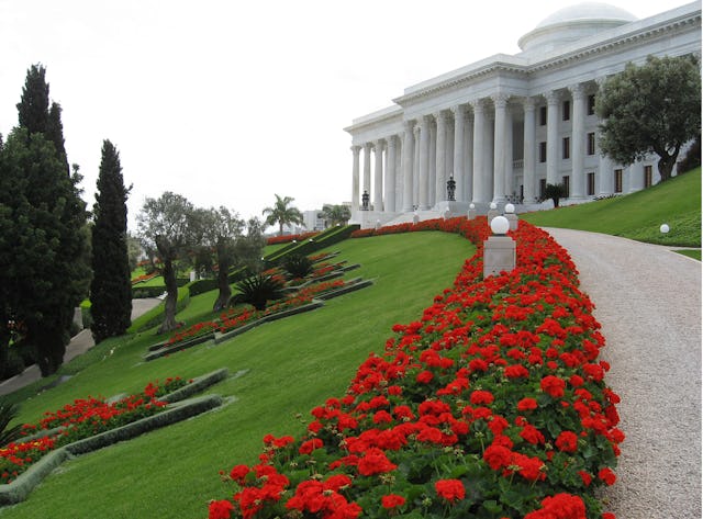 Delegates representing Baha'is from around the globe will meet in Haifa, Israel, on 29 April 2008 to elect the nine members of the Universal House of Justice, whose permanent seat (shown here) is on Mount Carmel in Haifa.