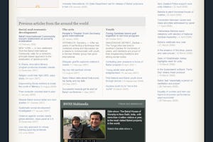 The new home page for Baha’i World News Service has links to more articles, as well as a link to a new section for journalists.