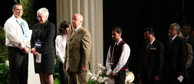 Members of 166 National Spiritual Assemblies submitted ballots, with 153 countries represented in person at the convention. Delegates from Canada are pictured here.