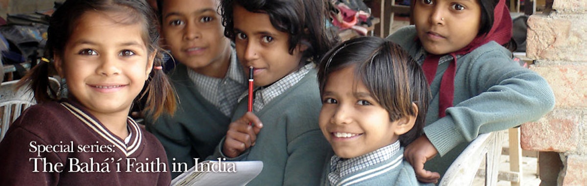 Children at one of the community schools in Uttar Pradesh smile for a visitor. The Foundation for the Advancement of Science in Lucknow offers know-how to help teachers and administrators with curriculum and planning.