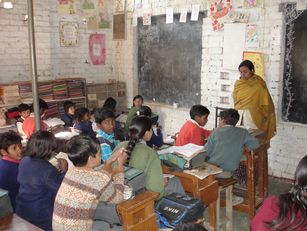 More than 70 students attend the Nine Star School in Dasdoi. Overcoming barriers caused by differences in caste is a challenge for all the schools.