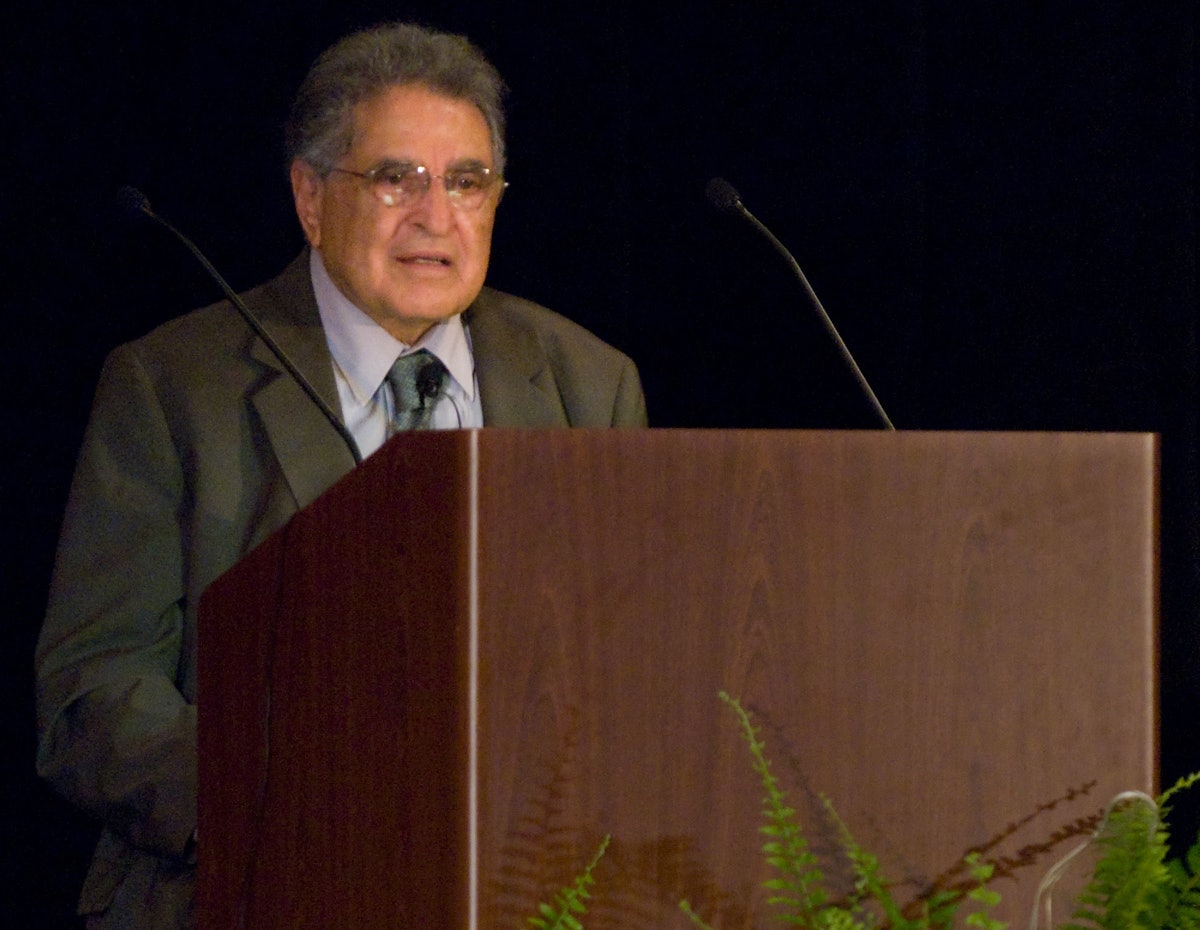 Hushmand Fatheazam, former member of the Universal House of Justice, presents the 26th Hasan M. Balyuzi Memorial Lecture at the conference of the North American Association for Baha’i Studies.